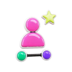 3D pink founder match icon